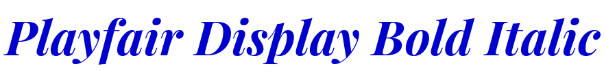 Playfair Display Bold Italic الخط
